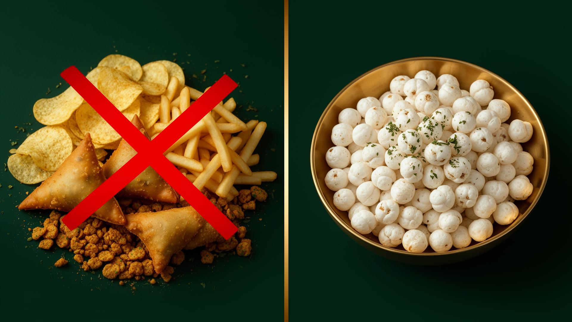 Fried snacks versus premium roasted Makhana